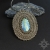 Vesisilmä, medalion z labradorytem, haft koralikowy / Sol / Biżuteria / Wisiory