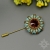 Sol, Biżuteria, Broszki, Marsala, szpila, broszka, beading