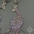 Pawie lawendowe, kolczyki z frędzlami, beading / Sol / Biżuteria / Kolczyki