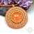 Verán, wisior z żywicą, haft koralikowy, beading / Sol / Biżuteria / Wisiory
