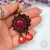 Alangai, kolczyki z czerwonym jadeitem, beading / Sol / Biżuteria / Kolczyki