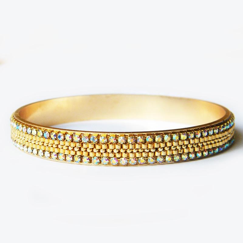 Gold treasure, bransoletka, beading / Sol / Biżuteria / Bransolety