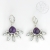 Galeria Mojej Żony, Biżuteria, Kolczyki, Srebrne długie kolczyki z perłami i ametystem ID: 150223