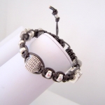 Braided leather bracelet