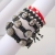 Braided leather  silk bracelet / Nina Rossi Jewelry / Biżuteria / Bransolety