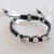 scull braided leather bracelet / Nina Rossi Jewelry / Biżuteria / Bransolety