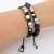 scull braided leather bracelet / Nina Rossi Jewelry / Biżuteria / Bransolety