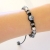 skulls braided leather bracelet / Nina Rossi Jewelry / Biżuteria / Bransolety