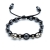 Nina Rossi Jewelry, Biżuteria, Bransolety, skulls braided leather bracelet