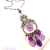 Nina Rossi Jewelry, Biżuteria, Naszyjniki, Sweet petunia naszyjnik -  srebro proby 930/999, ametyst