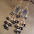 Dazzling black chandeliers / Nina Rossi Jewelry / Biżuteria / Kolczyki