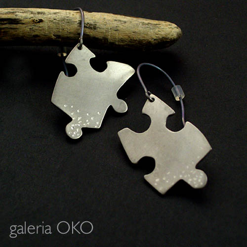 Puzzle / galeria OKO / Biżuteria / Kolczyki