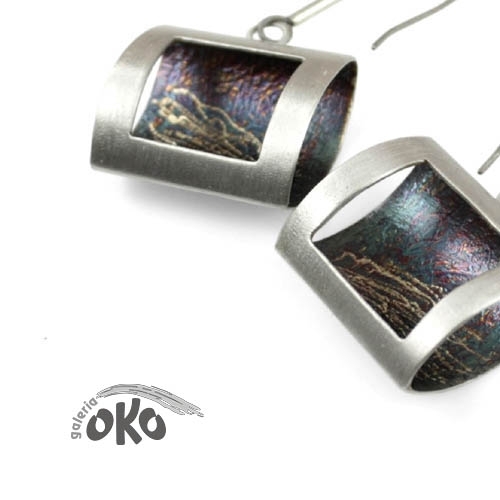 Kolorowe srebro / galeria OKO / Biżuteria / Kolczyki