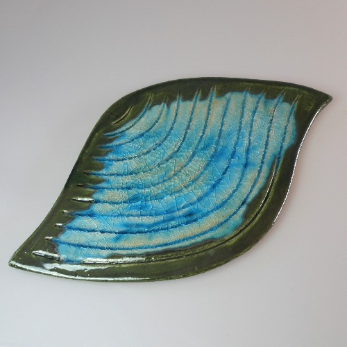 Patera zielona, płaska / galeria ceramiki / Dekoracja Wnętrz / Ceramika