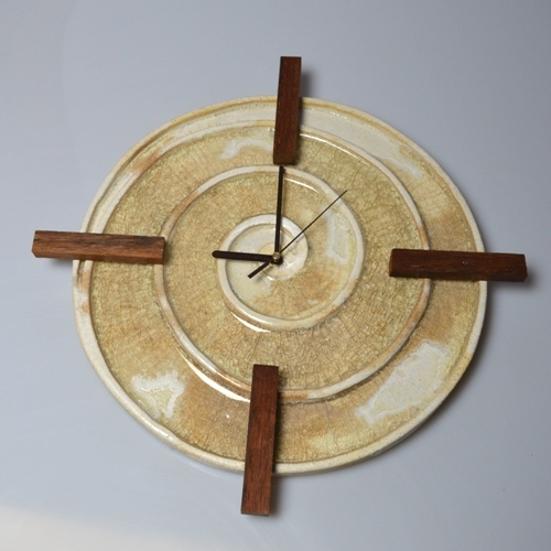 Zegar okrągły , jasny / galeria ceramiki / Dekoracja Wnętrz / Ceramika