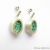 VENUS GALERIA, Biżuteria, Kolczyki, Kolczyki - Druza celadon in satin