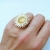 Słonecznik biały -pierścionek regulowany / VENUS GALERIA / Biżuteria / Pierścionki