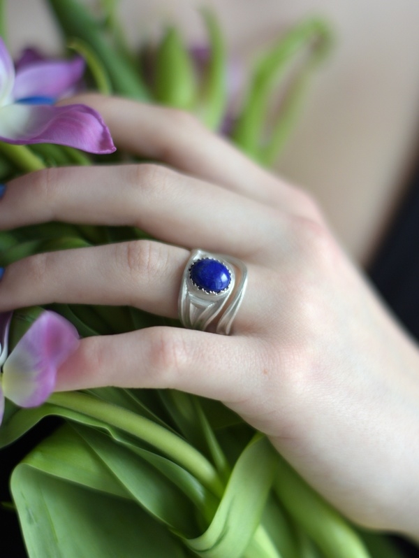 Gwiaździste niebo II -pierścionek z lapis lazuli / VENUS GALERIA / Biżuteria / Pierścionki