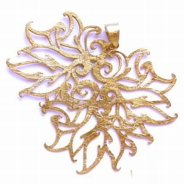 Wisiorek srebrny - Złote płomyki duże / VENUS GALERIA / Biżuteria / Wisiory