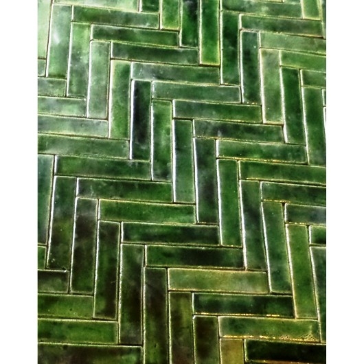 mozaika zielona jodełka / artkafle / Dekoracja Wnętrz / Ceramika