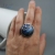 Błękitne fale - pierścień z Labradorytem / Angel / Biżuteria / Pierścionki