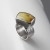 Amber - pierścionek z Bursztynem i Granatem / Angel / Biżuteria / Pierścionki