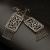 Damascus - unikatowe prostokątne kolczyki ze srebra / Iza Malczyk / Biżuteria / Kolczyki