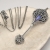 Lavender Blue - unikatowy srebrny naszyjnik z wisiorem w kształcie klucza i kamieniem księżycowym / Iza Malczyk / Biżuteria / Naszyjniki