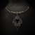 Mumbai - unikatowy srebrny naszyjnik z kwarcem dymnym i skórzanym rzemieniem / Iza Malczyk / Biżuteria / Naszyjniki