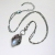 Khione - unikatowy srebrny naszyjnik z kamieniem księżycowym, kianitem, turkusem i perłą / Iza Malczyk / Biżuteria / Naszyjniki