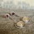 Rivendell, Biżuteria, Kolczyki, MIEL&CERISE - srebrne kolczyki z kwarcem i granatami