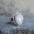 Ithildin - srebrny pierścionek z rodzimym kamieniem księżycowym / Rivendell / Biżuteria / Pierścionki