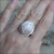 Ithildin - srebrny pierścionek z rodzimym kamieniem księżycowym / Rivendell / Biżuteria / Pierścionki