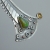 Elbereth - srebrna stylizowana brosza z opalem szlachetnym