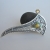 Elbereth - srebrna stylizowana brosza z opalem szlachetnym / Rivendell / Biżuteria / Broszki