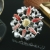 Srebrny pierścionek z bursztynem, koralem i perłami - Aster I / AmberGallery / Biżuteria / Pierścionki