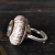 Srebrny unikatowy pierścionek z topazem-ID:201112 / AmberGallery / Biżuteria / Pierścionki