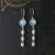AmberGallery, Biżuteria, Kolczyki, Srebrne długie kolczyki z kamieniem księżycowym i perłami ID:211161