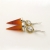 Srebrne długie kolczyki z bursztynem i białymi szafirami ID:230602 / AmberGallery / Biżuteria / Kolczyki