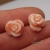 roses... koralowe róże na srebrnych sztyftach / lookrecya / Biżuteria / Kolczyki