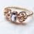 lookrecya, Biżuteria, Pierścionki, Purple butterfly... złoty pierścionek z tanzanitem i rubinami