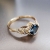 PIECE OF SKY złoty pierścionek z niebieskim topazem / lookrecya / Biżuteria / Pierścionki