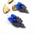 Jadeit z kobaltową kokardką... / PiLLow Design / Biżuteria / Kolczyki