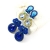 Cobalt blue - długie z kryształami / PiLLow Design / Biżuteria / Kolczyki