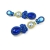 Cobalt blue - długie z kryształami / PiLLow Design / Biżuteria / Kolczyki