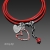 LOVE VINTAGE RED  / Srebrny Styl / Biżuteria / Bransolety