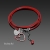 LOVE VINTAGE RED  / Srebrny Styl / Biżuteria / Bransolety