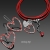 LOVE VINTAGE RED  / Srebrny Styl / Biżuteria / Bransolety