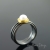 Perla di amore - pierścionek z perłą  (rozmiary 13-19)