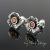 Shining flower-Ruby - kolczyki z rubinami / Mario Design / Biżuteria / Kolczyki